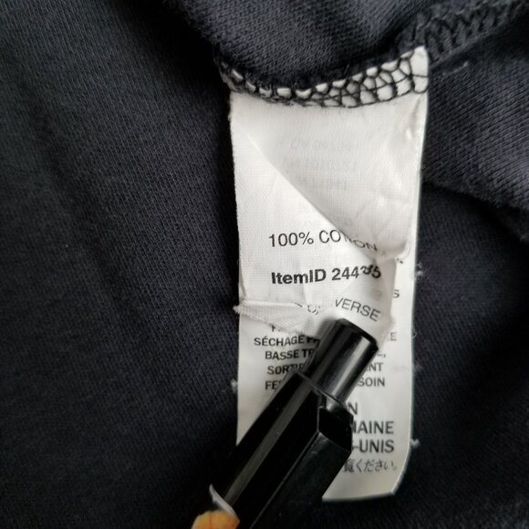 LL Bean Womens Black Cotton V Neck Tee XL Casual Relaxed Fit 3/4 Sleeve Capsule - Picture 5 of 10